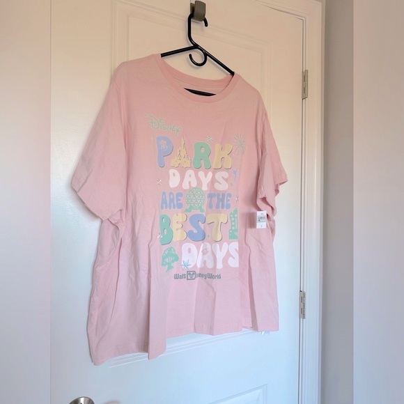 Disney Parks Icons Women's "Park Days Are The Best Days" Pink T-Shirt (2X) - Picture 4 of 16